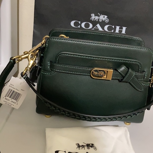 Coach Tate 18 leather. Crossbody Amazon Green leather - Picture 2 of 12